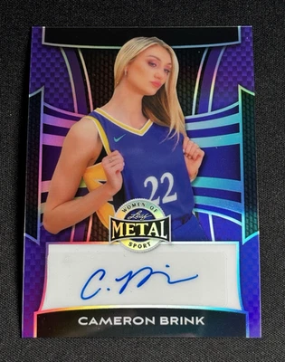 CAMERON BRINK 2025 HOJA METAL MUJER DEL DEPORTE PÚRPURA PRIZM/6 AUTO WNBA 🔥🔥 Foto 1 de 2