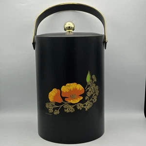 Mid-Century Modern 60er COUROC Monterey California MOHNBLUMEN 12" Eiskübel - Bild 1 von 10