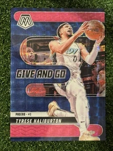 2024-25 Mosaic Give & Go Tyrese Haliburton Pink Fluorescent /10 #10/10 - Picture 1 of 4