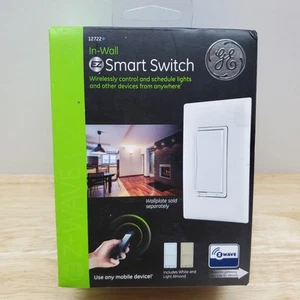 GE Z-Wave In-Wall Smart Switch Model 12722 White Or Light Almond New In Box - Picture 1 of 4