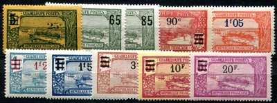 GUADELOUPE 1924 Yvert 89-98 * FLAWLESS SET 42€(F3655 - Image 1 of 2