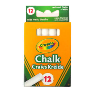 Crayola Anti Dust White Chalk - Box of 12