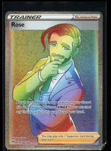 Rose 196/189 Near Mint Rainbow Rare Pokemon TCG Sword and Shield Darkness Ablaze - Picture 1 of 2