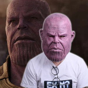 2018 Avengers 3 Infinity War Thanos Mask Cosplay Superhero Latex Helmet Prop New - Picture 1 of 7