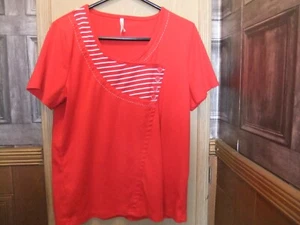 A lovely ladies Red T-SHIRT size L , BY BM CASUAL great to wear anytime - Picture 1 of 10