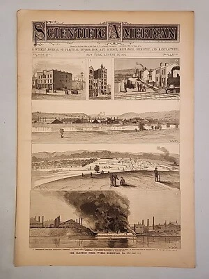 Scientific American Magazine August 20 1892 Carnegie Steel Works Homestead PA - Image 1 of 4