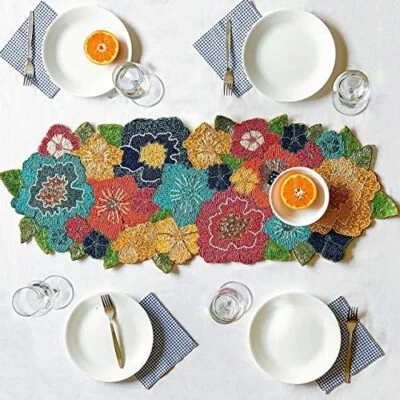 Handcrafted Beaded Table Runner for Center and Dinning Table Mutlicolor - Image 1 of 4