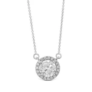 IGI Diamond Pendant VVS2 D Round 1.60 Ctw Lab Created 14k White Gold Special - Picture 1 of 6