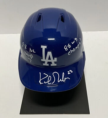 KIRK GIBSON 88 WS CHAMP SIGNED FULL SIZE DODGERS HELMET W/4 INSCRIPTIONS W140622 - Image 1 of 4