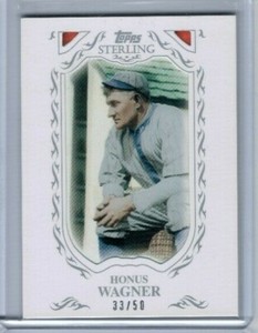 2009 Topps Sterling Honus Wagner White Framed Base #'ed 33/50 ***Jersey #***