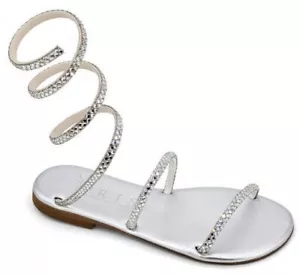 Antike griechische Ledersandalen Damen Gladiatorenstil handgefertigte Nashörner Schnürsenkel - Bild 1 von 3