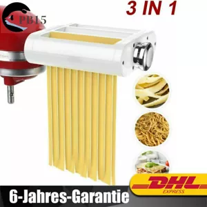 Nudelvorsatz für KitchenAid Standmixer 3-In-1 Nudelmaschine Edelstahl Zubehör - Bild 1 von 8