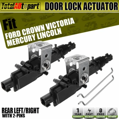 2x Actuador de cerradura de puerta trasero izquierdo y derecho para Ford Crown Victoria Lincoln Mercury Foto 1 de 4