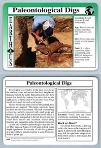 Paleontological Digs #23.14 - Earth & Us - Treasures Of The Earth Grolier Card - Picture 1 of 1