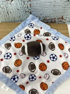 Manta de seguridad Carter’s azul deportivo fútbol béisbol balón de fútbol Lovey - Imagen 1 de 10