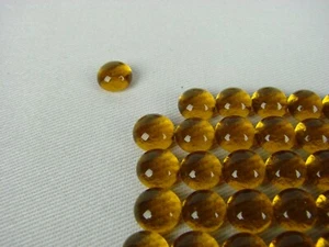 BullseyeGlass coe90 #1137 Mdm Amber Trans ~ fused dots (50) ~ uniform 1/3" diam - Picture 1 of 8
