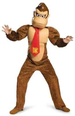 Donkey Kong Deluxe Nintendo Mario Brothers Fancy Dress Halloween Child Costume - Image 1 of 2