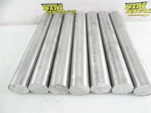 7 PIECES OF 6061 ALUMINUM ROUND STOCK 1-3/8" DIAMETERS X 10" LONG - Picture 1 of 7