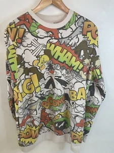 Felpa Looney Tunes girocollo stampa cartoni animati all over grande 42/44 AOP - Foto 1 di 5