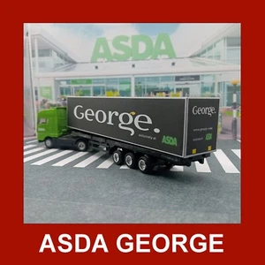 Asda George UK Container Trailer HGV 45ft x 3 HO & OO 1:87 & 1:76 - Foto 1 di 7