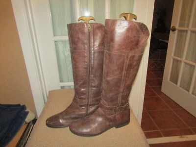 Botas de montar Marc Fisher de cuero marrón hasta la rodilla Gatway para mujer talla 9,5 M Foto 1 de 4