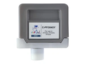 InkOwl 330ml Compatible Cartridge for CANON PFI-304GY GRAY iPF8300 iPF9300 - Picture 1 of 1
