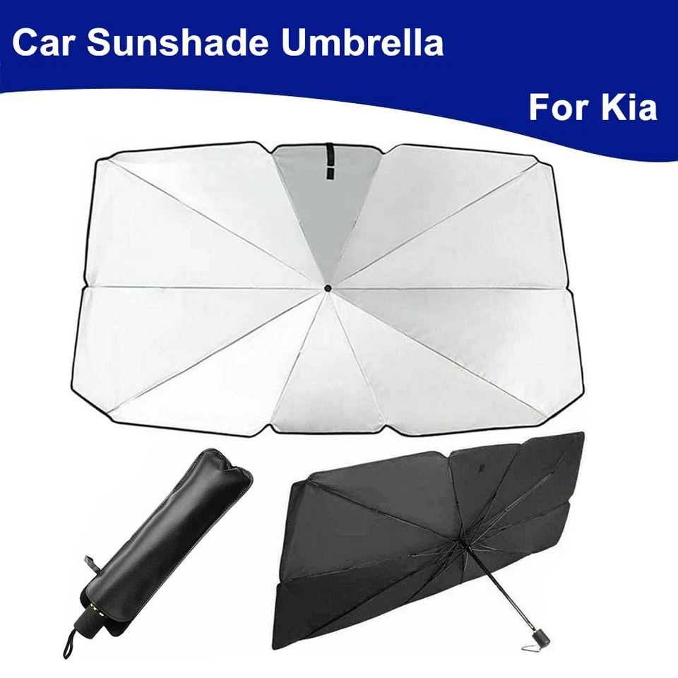 For KIA Car Windshield Umbrella Sun Shade Foldable UV Block Front Cover Shield - Image 1 of 4