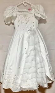 Vestido DISNEY Encantado Talla 10 grls Blanco Giselle Boda Dama de honor 1ª Comunión - Imagen 1 de 14