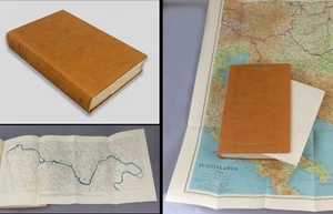 YUGOSLAVIA classified handbook October 1944 balkans WW2 TWO large maps in pocket - Foto 1 di 18