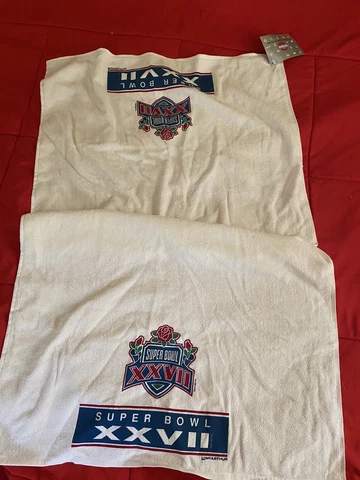 Vintage Buffalo Bills Super Bowl XXVII Beach Towel Rare Old 1993 Unused Cover