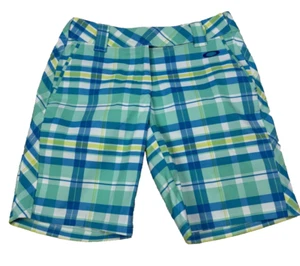 Bermuda donna Oakley blu a quadri golf traspiranti 30x9 taglia 4 - Foto 1 di 6