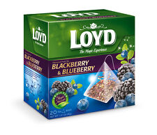 LOYD Blackberry & Blueberry Flavor Fruit Tea Boxed 20 Pyramid Bags