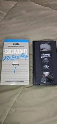 Signing Naturally Level 1 Student Videotext VHS – 1988 DawnSignPress ASL - Image 1 of 2