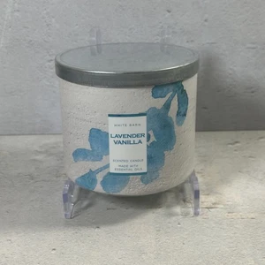 Bath & Body Works candela barattolo vaniglia lavanda fienile bianco 14,5 oz oli essenziali - Foto 1 di 2