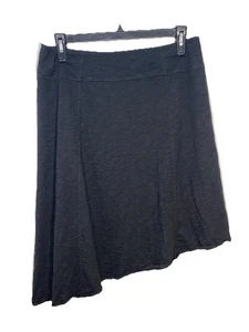Prana Skirt A Line Asymmetrical XLarge Black Cotton Yoga Hippie Granola Natural - Picture 1 of 8