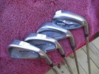 LOT OF 4 ASSORTED IRONS FROM FOUNDERS CLUB  STEEL - Image 1 of 4
