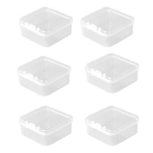 6 Pieces Plastic Clear Storage Box for Collecting Small Items, Beads, Jewel D7A5 - Picture 1 of 8