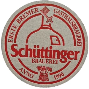 ALTER BIERDECKEL Brauerei Schüttinger Gasthausbrauerei Bremen Bierfilze Sammeln - Bild 1 von 2