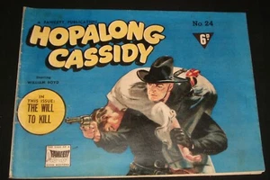 Cómic de vaquero australiano de la Edad de Oro Hopalong Cassidy #24 1950 6d - Imagen 1 de 5