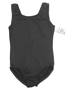 Motionwear Leotard Bodysuit Tank Nylon Spandex Gymnastics # 2100 Black New Girl - Picture 1 of 8