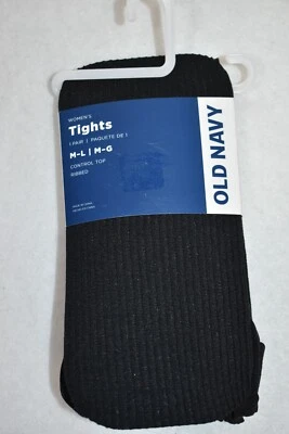 Medias acanaladas Old Navy talla M-L negras de control para mujer nuevas Foto 1 de 4