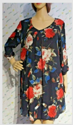 Women's YA Los Angeles Top Large Black Dress With A Floral Design - Image 1 of 4