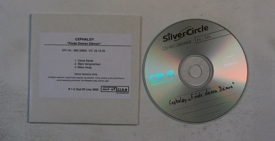 Cephalgy Finde Deinen Dämon GER Adv 3-Track Cardcover CDR Single 2005 Demos! - Bild 1 von 1