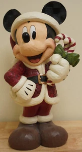 Jim Shore Enesco Arte Popular 16.5” H Navidad Mickey Mouse Santa Disney Tradiciones - Imagen 1 de 3