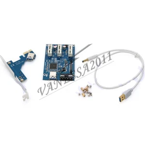 1PC PCI-e Express 1X to 3 Port 1X Switch Multiplier HUB Riser Card+USB Cable - Picture 1 of 3