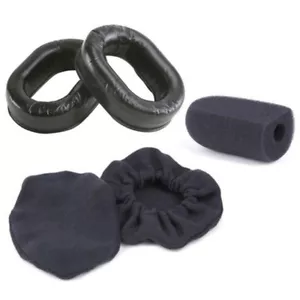 Coussins d'étanchéité en gel pour oreillettes housses en tissu et manchon micro casques de course aviation - Photo 1/8