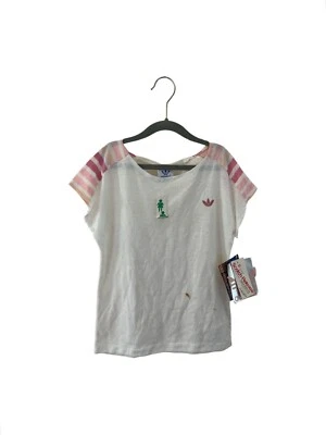 Camiseta de malla vintage Adidas para mujer talla mediana Deadstock nueva con etiquetas años 80 hecha en EE. UU. Foto 1 de 4