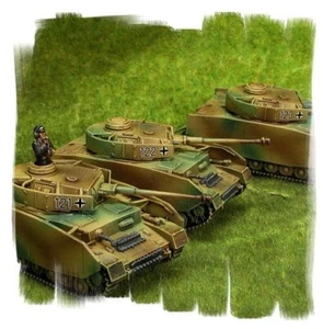 ¡Pintado! - Pelotón Panzer IV (3 vehículos) - 15 mm Segunda Guerra Mundial - Flames of War - Imagen 1 de 2