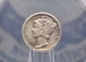 1942/1 "P" Mercury SILVER Dime 10c ANACS VF20 Details #725 Very Fine ECC&C, Inc. - Picture 1 of 6