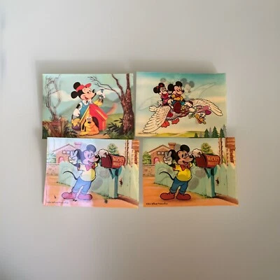 POSTALES LENTICULARES DE WALT DISNEY MICKEY MOUSSE AÑOS 60 3D, HECHAS EN JAPÓN Foto 1 de 4